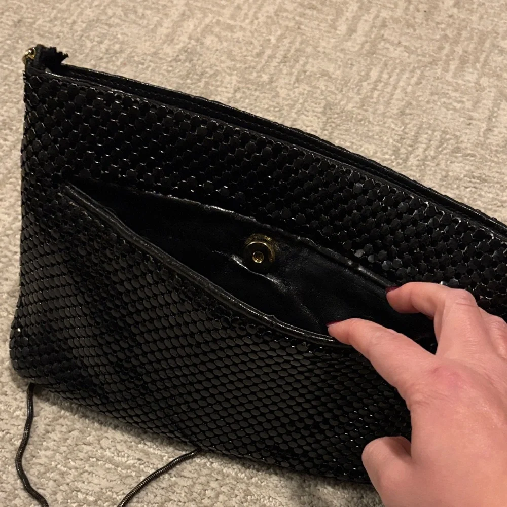 Vintage Elegant Black Mesh Evening Bag - Picture 4 of 4